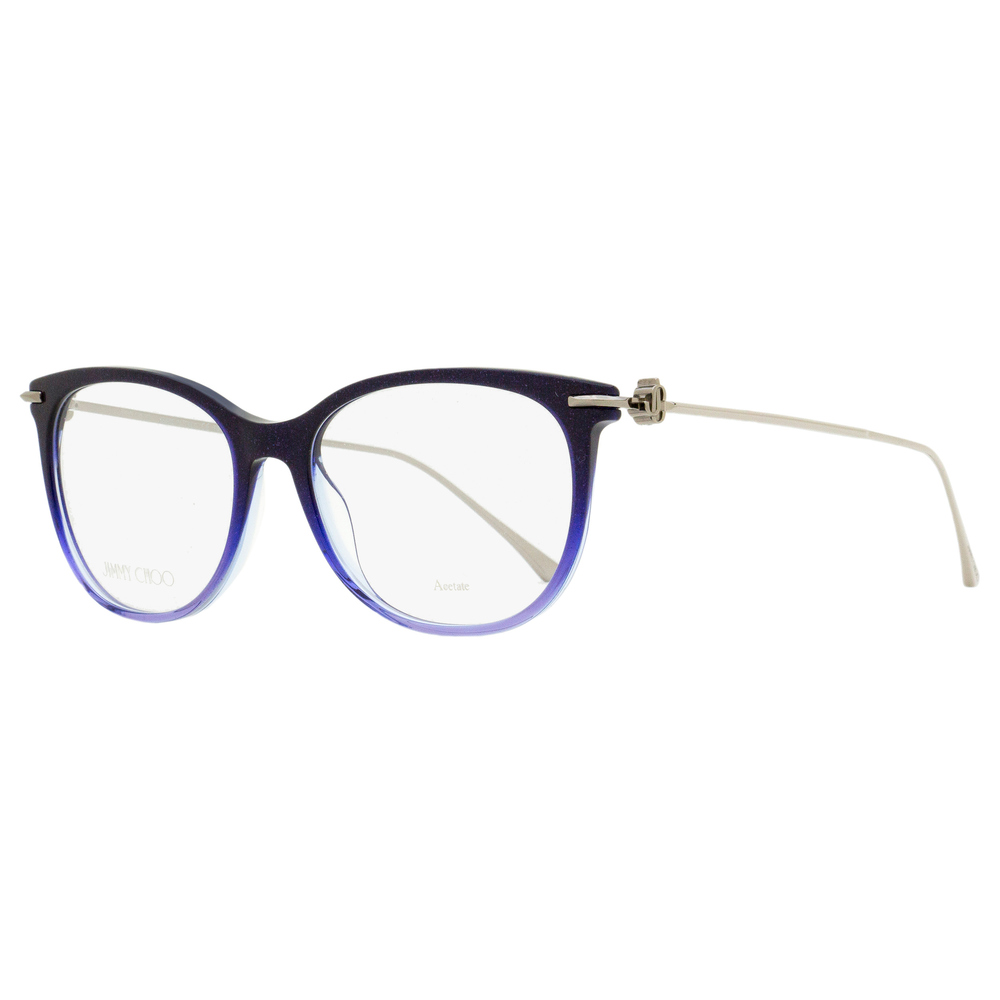 Jimmy Choo Monogram Eyeglasses JC263 DXK Blue Glitter/Ruthenium 54mm
